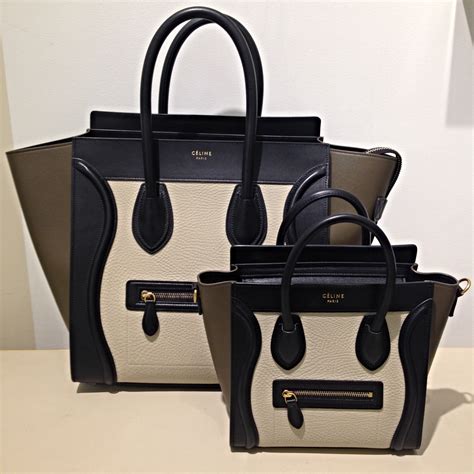 celine mini nano luggage bag|celine luggage bag size comparison.